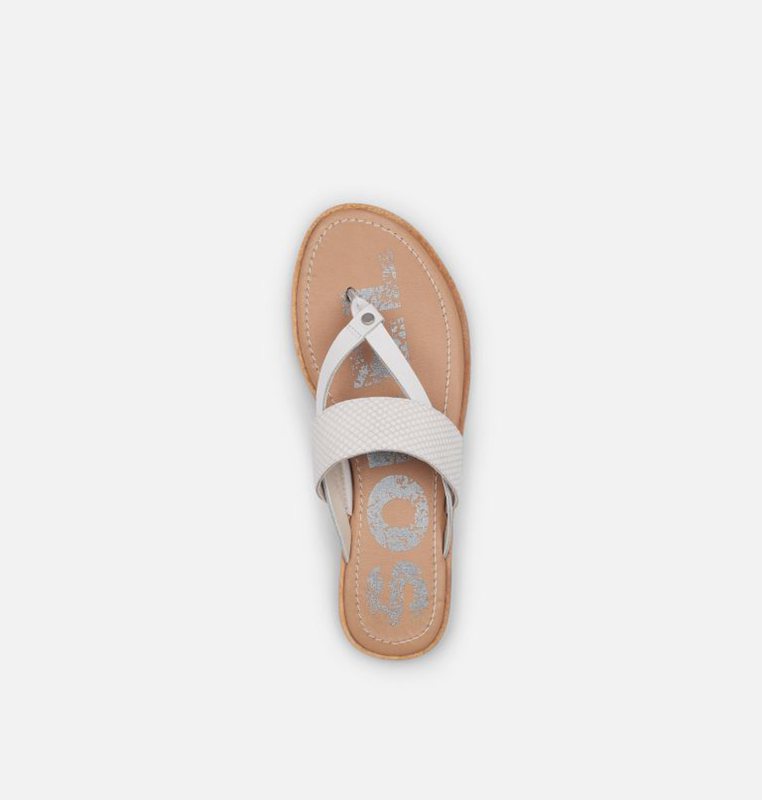 Sandalias Sorel Mujer - Ella™ Flip Flat Blancas - 84712-UKAY